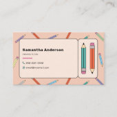 色鉛筆、家庭教師 名刺 (正面)