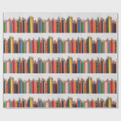 色鉛筆、絵を描色の数々のアーティストツール ラッピングペーパー (フラット)