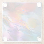 「色電流」コンテンポラリー抽象芸術 ガラスコースター (裏面)