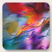 「色電流」コンテンポラリー抽象芸術 コースター (正面)