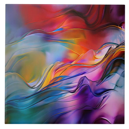 「色電流」コンテンポラリー抽象芸術 タイル (正面)