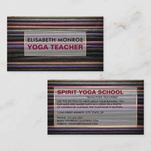 色香ヨガ先生 名刺 (正面/裏面)