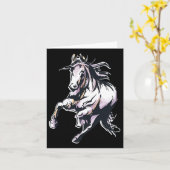 色馬乗馬 カード (黄色い花)