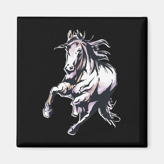色馬乗馬 マグネット (正面)
