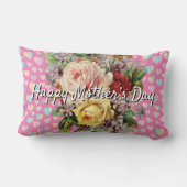 色鮮やかで上品な母の日のクッション ランバークッション (裏面)