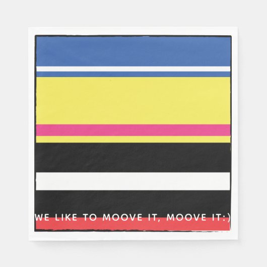 色鮮やかなおもしろい誕生日パーティー スタンダードランチョンナプキン (正面)