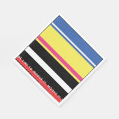 色鮮やかなおもしろい誕生日パーティー スタンダードランチョンナプキン (角)