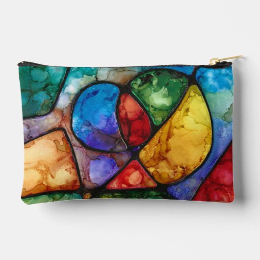 色鮮やかなはっきりしたアクセサリーバッグ アクセサリーポーチ (裏面)