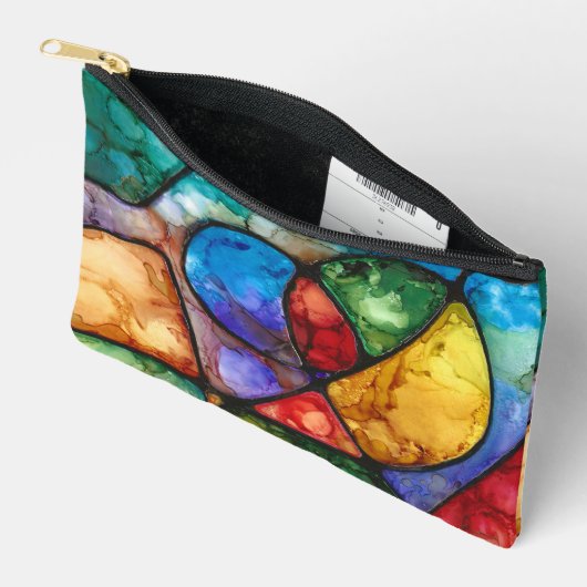 色鮮やかなはっきりしたアクセサリーバッグ アクセサリーポーチ (見開き)