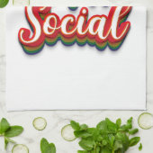 色鮮やかなアンチ社会 キッチンタオル (折り畳み)