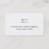 色鮮やかなキルトベビー 名刺 (裏面)