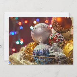 色鮮やかなクリスマスのオーナメント シーズンカード