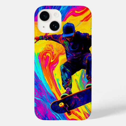 色鮮やかなスケートボード Case-Mate iPhoneケース (裏面)