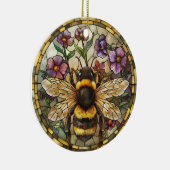 色鮮やかなステンドグラス蜂蜜 セラミックオーナメント (右)