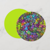 色鮮やかなドットらせん状絵画ハンド1 (正面/裏面)