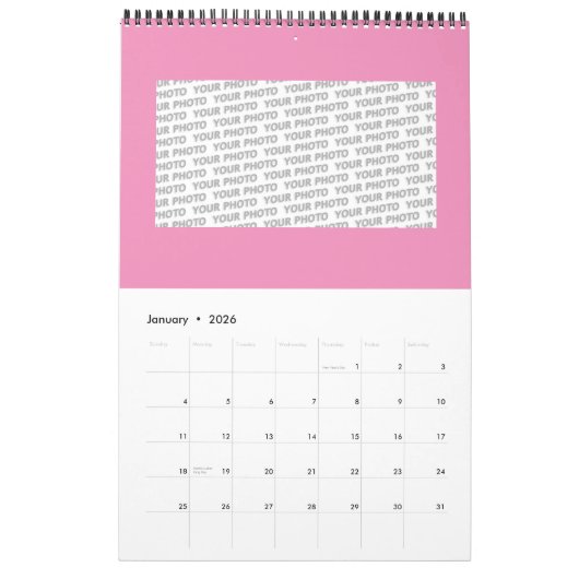 色鮮やかなドットらせん状絵画ハンド1 カレンダー (1月 2026)