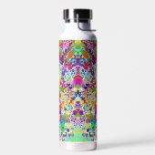 色鮮やかなドットらせん状絵画ハンド2 ウォーターボトル (左面)