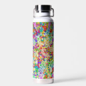 色鮮やかなドットらせん状絵画ハンド2 ウォーターボトル (背面)