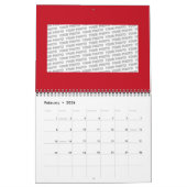 色鮮やかなドットらせん状絵画ハンド2 カレンダー (2月 2026)