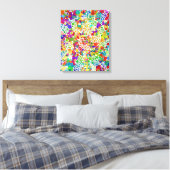 色鮮やかなドットらせん状絵画ハンド2 キャンバスプリント (インサイチュ (寝室))