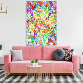 色鮮やかなドットらせん状絵画ハンド2 キャンバスプリント (インサイチュ (リビング))