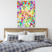 色鮮やかなドットらせん状絵画ハンド2 キャンバスプリント (インサイチュ (寝室))