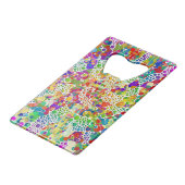 色鮮やかなドットらせん状絵画ハンド2 クレジットカード栓抜き (正面アングル)