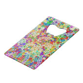 色鮮やかなドットらせん状絵画ハンド2 クレジットカード栓抜き (裏面アングル)