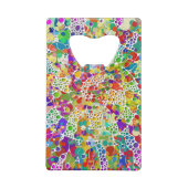 色鮮やかなドットらせん状絵画ハンド2 クレジットカード栓抜き (裏面)