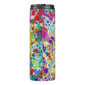 色鮮やかなドットらせん状絵画ハンド2 タンブラー (裏面)