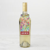 色鮮やかなドットらせん状絵画ハンド2 ボトルネックタグ (ボトル)