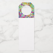 色鮮やかなドットらせん状絵画ハンド2 ボトルネックタグ (裏面)