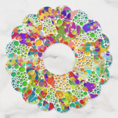 色鮮やかなドットらせん状絵画ハンド2 ワイングラスタグ (裏面)