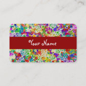 色鮮やかなドットらせん状絵画ハンド2 名刺 (正面)