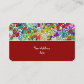 色鮮やかなドットらせん状絵画ハンド2 名刺 (裏面)