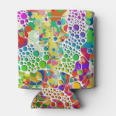 色鮮やかなドットらせん状絵画ハンド2 缶クーラー (裏面)