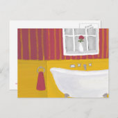 色鮮やかなバラと黄色はがき ポストカード (正面/裏面)