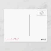 色鮮やかなバラと黄色はがき ポストカード (裏面)