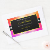 色鮮やかなレインボーブラックブリリアントプロダクトラベル 長方形シール (封筒)