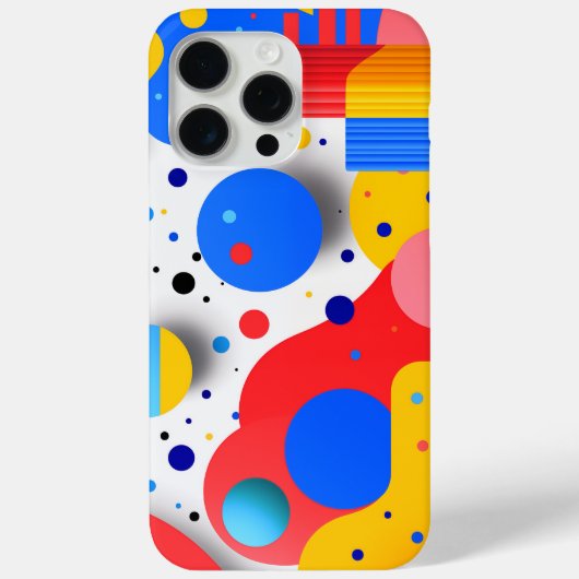 色鮮やかな丸い形の原色	 Case-Mate iPhoneケース (裏面)