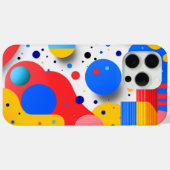 色鮮やかな丸い形の原色	 Case-Mate iPhoneケース (裏面 (横))