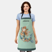 色鮮やかな人魚 エプロン (着用した状態)