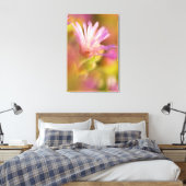 色鮮やかな多肉植物の花のぼやけた画像 キャンバスプリント (インサイチュ (寝室))