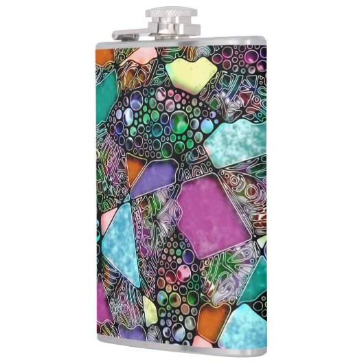 色鮮やかな抽象芸術型枠第11条 フラスク (左)