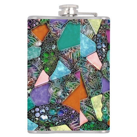 色鮮やかな抽象芸術型枠第11条 フラスク (裏面)