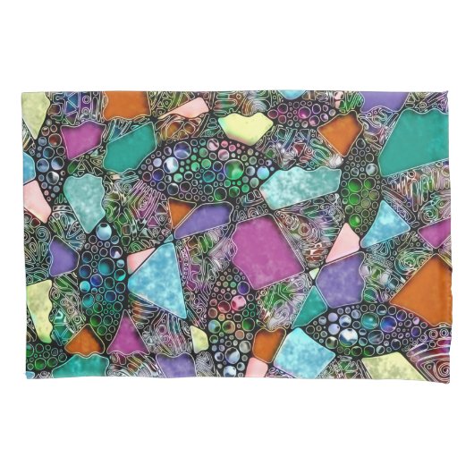 色鮮やかな抽象芸術型枠第11条 枕カバー (正面)