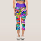 色鮮やかな抽象芸術型枠第9条 カプリレギンス (裏面)