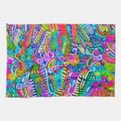 色鮮やかな抽象芸術型枠第9条 キッチンタオル (横)