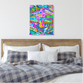 色鮮やかな抽象芸術型枠第9条 キャンバスプリント (インサイチュ (寝室))