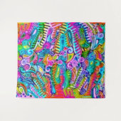 色鮮やかな抽象芸術型枠第9条 タペストリー (正面(横))